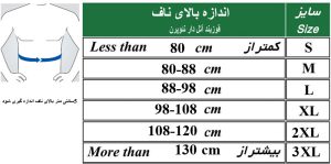 چدول سایزر بندی قوزبند ماناطب